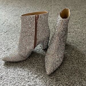 Betsey Johnson Cady Rhinestone booties - size 8.5